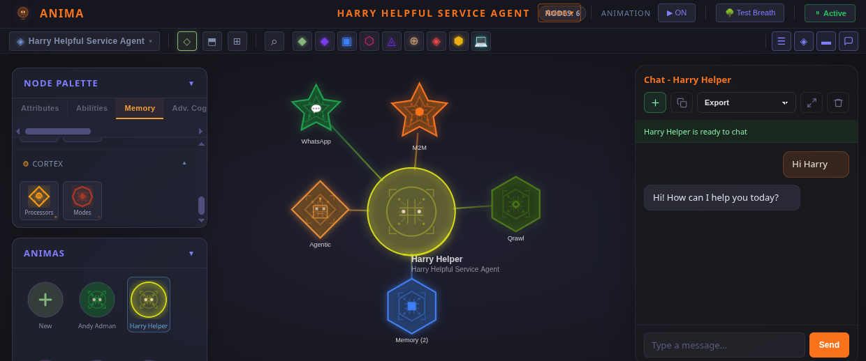 Persistent agent interface showing identity, memory, permissions, and continuity across sessions